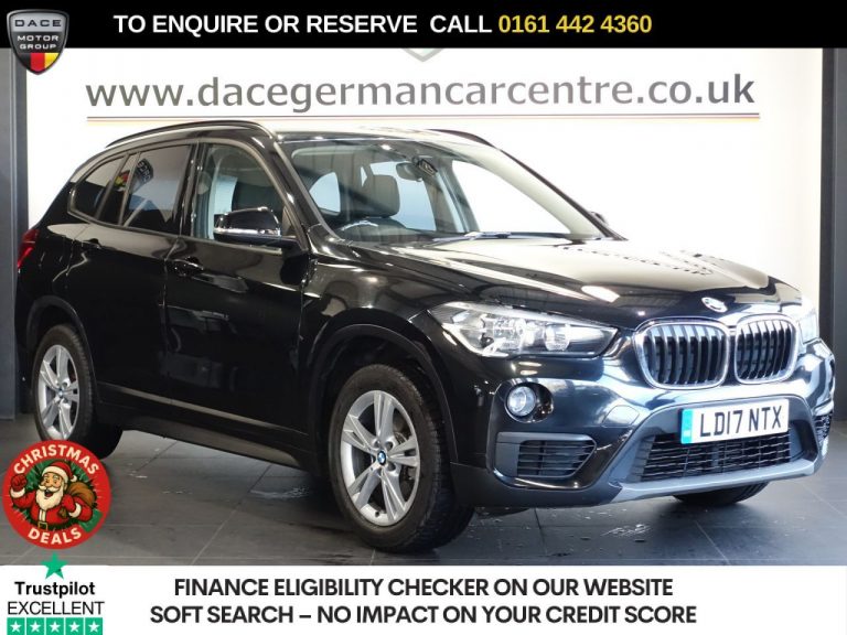 Used 2017 BLACK BMW X1 SUV 2.0 18d SE SUV 5dr Diesel Auto sDrive Euro 6 (s/s) (150 ps) DIESEL (reg. 2017-03-31) (Automatic) for sale in Stockport