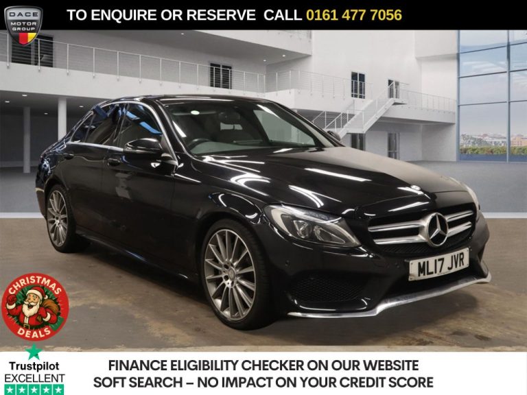 Used 2017 BLACK MERCEDES-BENZ C-CLASS Saloon 1.6 C200d AMG Line Saloon 4dr Diesel G-Tronic+ Euro 6 (s/s) (136 ps) DIESEL (reg. 2017-03-30) (Automatic) for sale in Stockport