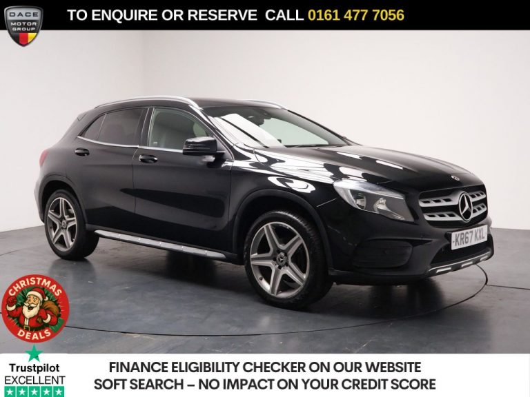 Used 2017 BLACK MERCEDES-BENZ GLA SUV 2.1 GLA200d AMG Line SUV 5dr Diesel 7G-DCT Euro 6 (s/s) (136 ps) DIESEL (reg. 2017-10-27) (Automatic) for sale in Stockport