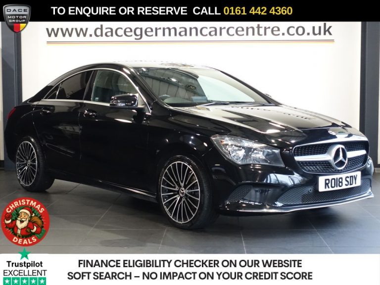 Used 2018 BLACK MERCEDES-BENZ CLA Saloon 2.1 CLA220d Sport Coupe 4dr Diesel 7G-DCT Euro 6 (s/s) (177 ps) Â£1015 EXTRAS DIESEL (reg. 2018-05-04) (Automatic) for sale in Stockport