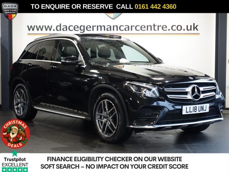 Used 2018 BLACK MERCEDES-BENZ GLC SUV 2.1 GLC220d AMG Line (Premium Plus) SUV 5dr Diesel G-Tronic+ 4MATIC Euro 6 (s/s) (170 ps) DIESEL (reg. 2018-06-26) (Automatic) for sale in Stockport
