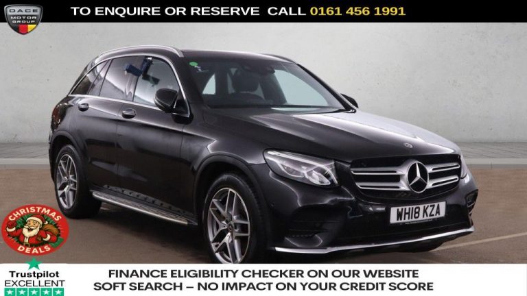 Used 2018 BLACK MERCEDES-BENZ GLC SUV 2.1 GLC220d AMG Line (Premium Plus) SUV 5dr Diesel G-Tronic 4MATIC Euro 6 (s/s) (170 ps) DIESEL (reg. 2018-03-23) (Automatic) for sale in Stockport