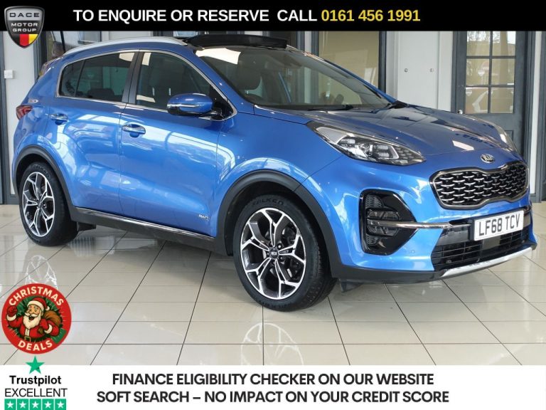 Used 2018 BLUE KIA SPORTAGE SUV 2.0 CRDi EcoDynamics+ GT-Line S SUV 5dr Diesel Auto AWD Euro 6 (s/s) (182 bhp) DIESEL (reg. 2018-09-10) (Automatic) for sale in Stockport