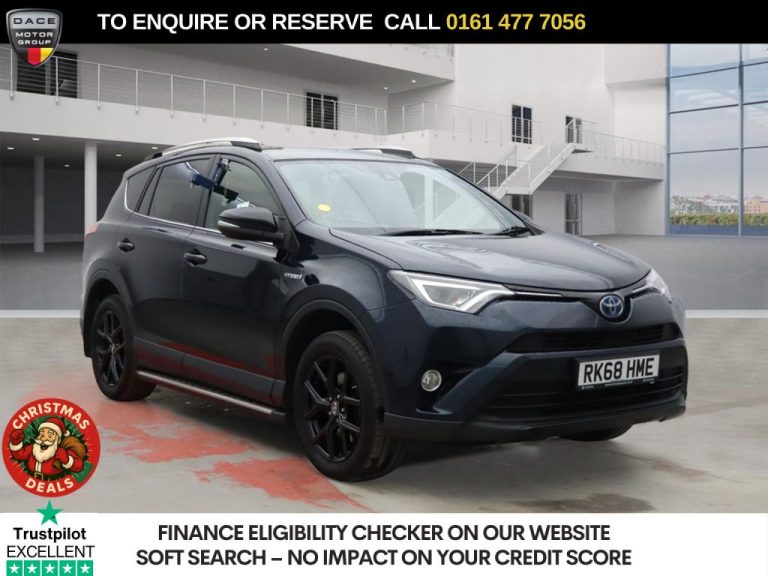 Used 2018 BLUE TOYOTA RAV4 SUV 2.5 VVT-h Excel SUV 5dr Petrol Hybrid CVT 4WD Euro 6 (s/s) (197 ps) PETROL HYBRID (reg. 2018-09-13) (Automatic) for sale in Stockport