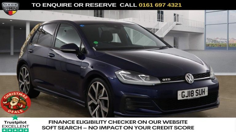 Used 2018 BLUE VOLKSWAGEN GOLF Hatchback 2.0 TDI GTD Hatchback 5dr Diesel DSG Euro 6 (s/s) (184 ps) DIESEL (reg. 2018-03-23) (Automatic) for sale in Stockport