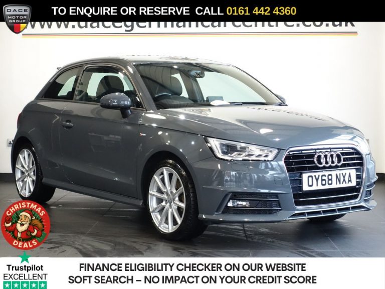 Used 2018 GREY AUDI A1 Hatchback 1.4 TFSI S line Hatchback 3dr Petrol S Tronic Euro 6 (s/s) (Nav) (125 ps) PETROL (reg. 2018-09-29) (Automatic) for sale in Stockport