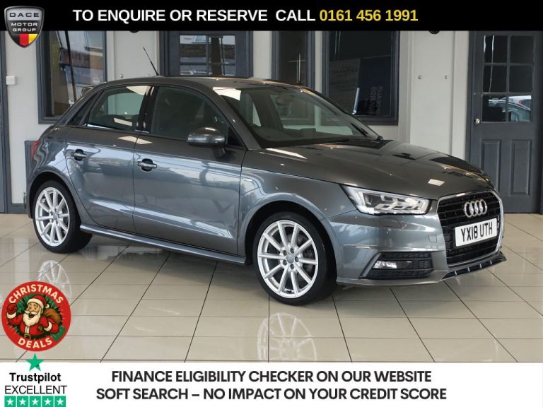 Used 2018 GREY AUDI A1 Hatchback 1.4 TFSI S line Sportback 5dr Petrol S Tronic Euro 6 (s/s) (Nav) (125 ps) PETROL (reg. 2018-05-18) (Automatic) for sale in Stockport