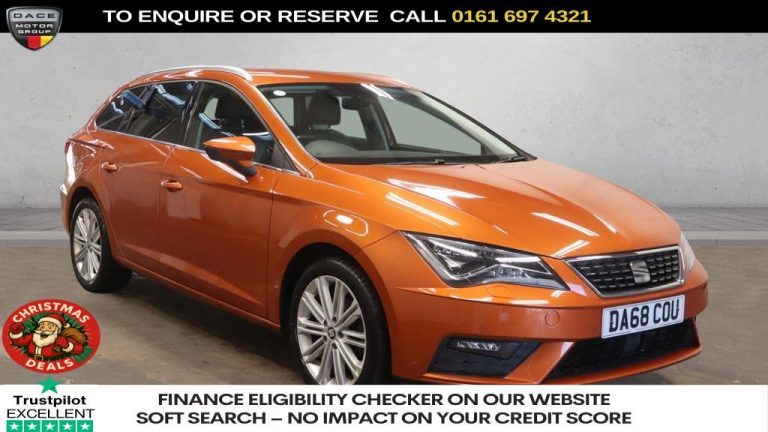 Used 2018 ORANGE SEAT LEON Estate 1.5 TSI EVO XCELLENCE ST 5dr Petrol DSG Euro 6 (s/s) (150 ps) PETROL (reg. 2018-10-31) (Automatic) for sale in Stockport