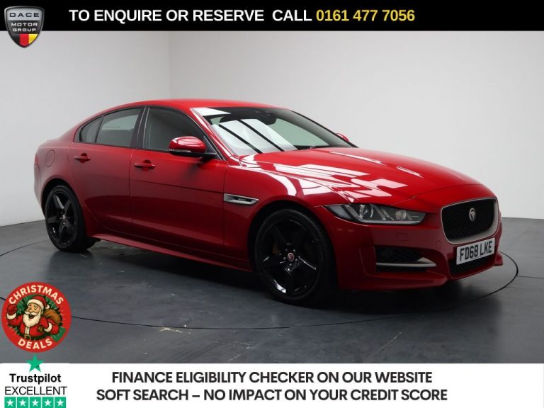 Used 2018 RED JAGUAR XE Saloon 2.0i GPF R-Sport Saloon 4dr Petrol Auto Euro 6 (s/s) (200 ps) PETROL (reg. 2018-12-13) (Automatic) for sale in Stockport