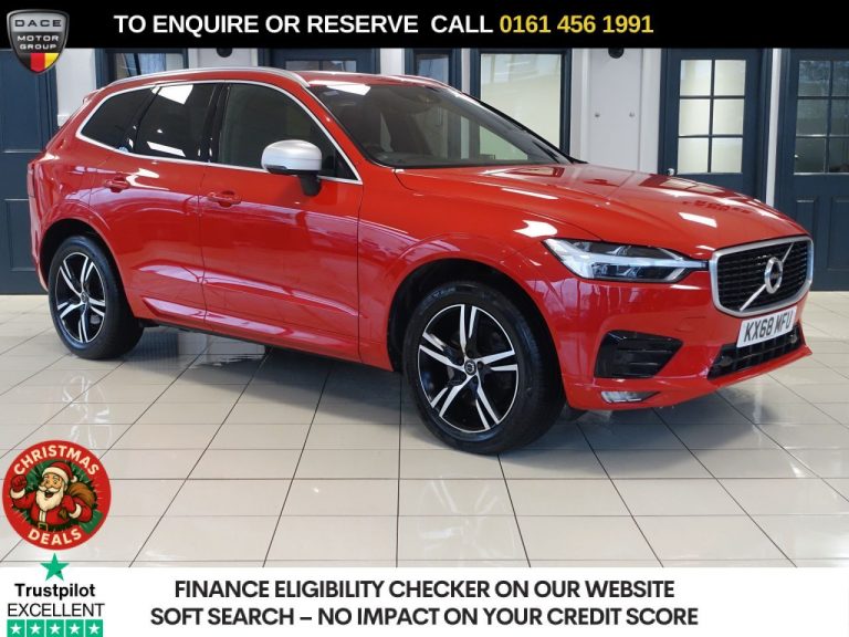 Used 2018 RED VOLVO XC60 SUV 2.0 D5 PowerPulse R-Design SUV 5dr Diesel Auto AWD Euro 6 (s/s) (235 ps) DIESEL (reg. 2018-09-04) (Automatic) for sale in Stockport