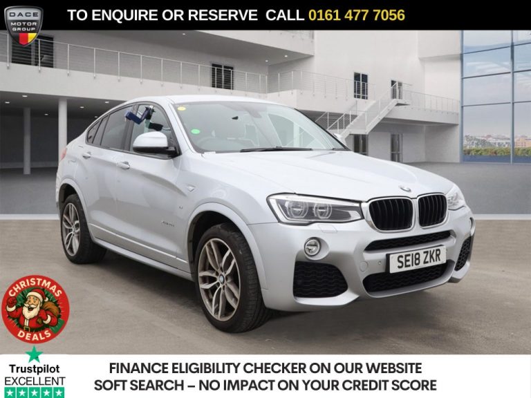 Used 2018 SILVER BMW X4 SUV 2.0 20d M Sport SUV 5dr Diesel Auto xDrive Euro 6 (s/s) (190 ps) DIESEL (reg. 2018-03-21) (Automatic) for sale in Stockport