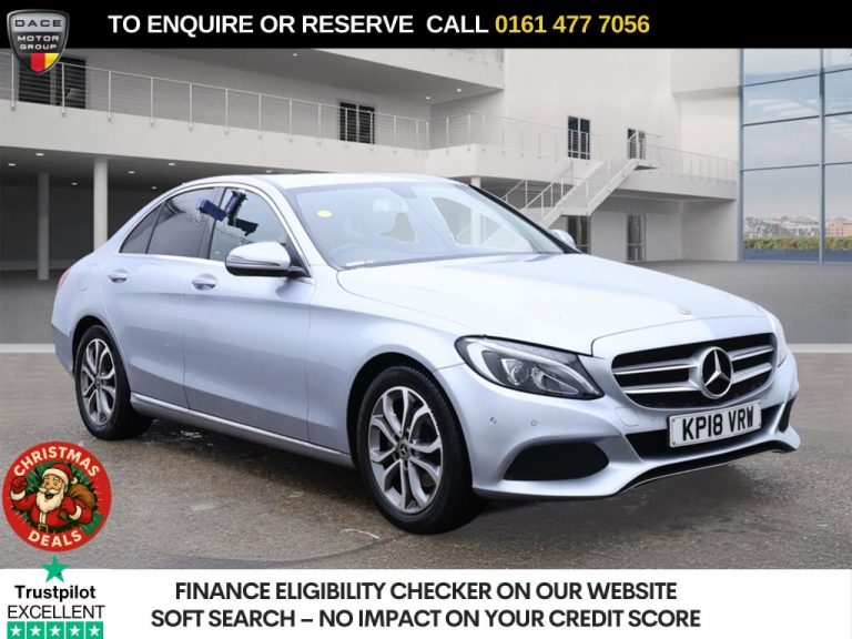Used 2018 SILVER MERCEDES-BENZ C-CLASS Saloon 2.1 C220d Sport Saloon 4dr Diesel G-Tronic+ Euro 6 (s/s) (170 ps) DIESEL (reg. 2018-03-22) (Automatic) for sale in Stockport