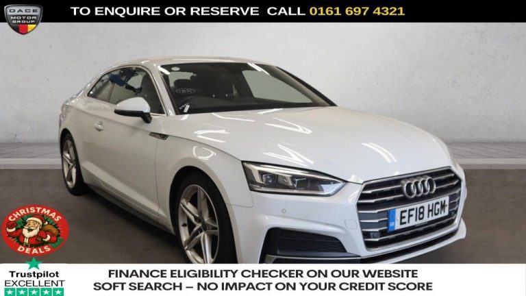 Used 2018 WHITE AUDI A5 Coupe 2.0 TFSI S line Coupe 2dr Petrol S Tronic Euro 6 (s/s) (190 ps) PETROL (reg. 2018-05-26) (Automatic) for sale in Stockport