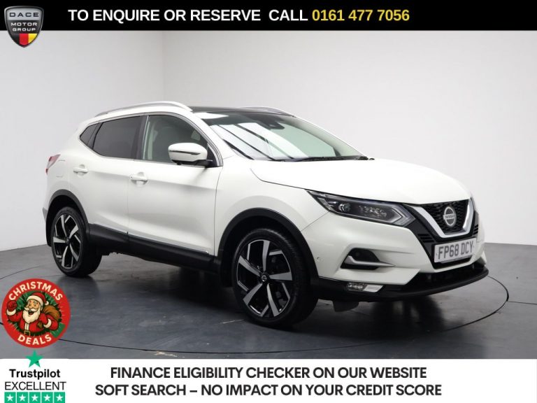 Used 2018 WHITE NISSAN QASHQAI SUV 1.3 DIG-T Tekna SUV 5dr Petrol DCT Auto Euro 6 (s/s) (160 ps) PETROL (reg. 2018-11-30) (Automatic) for sale in Stockport
