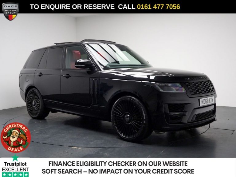 Used 2019 BLACK LAND ROVER RANGE ROVER SUV 3.0 SD V6 Vogue SE SUV 5dr Diesel Auto 4WD Euro 6 (s/s) (275 ps) DIESEL (reg. 2019-01-05) (Automatic) for sale in Stockport
