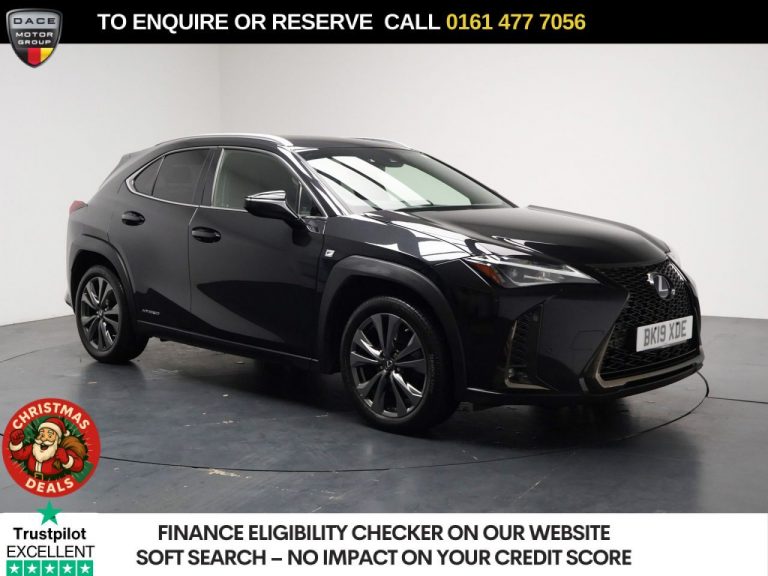 Used 2019 BLACK LEXUS UX SUV 2.0 250h F Sport SUV 5dr Petrol Hybrid E-CVT Euro 6 (s/s) (184 ps) PETROL HYBRID (reg. 2019-07-10) (Automatic) for sale in Stockport