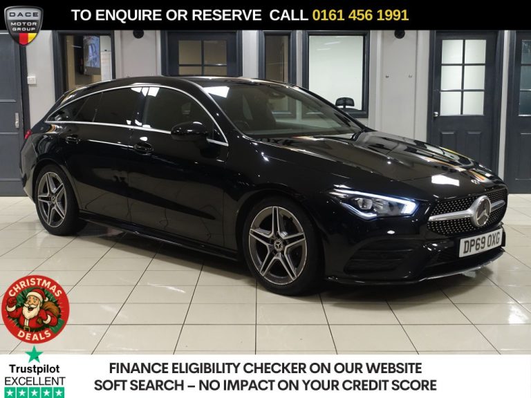 Used 2019 BLACK MERCEDES-BENZ CLA Estate 1.3 CLA180 AMG Line Shooting Brake 5dr Petrol 7G-DCT Euro 6 (s/s) (136 ps) PETROL (reg. 2019-12-17) (Automatic) for sale in Stockport