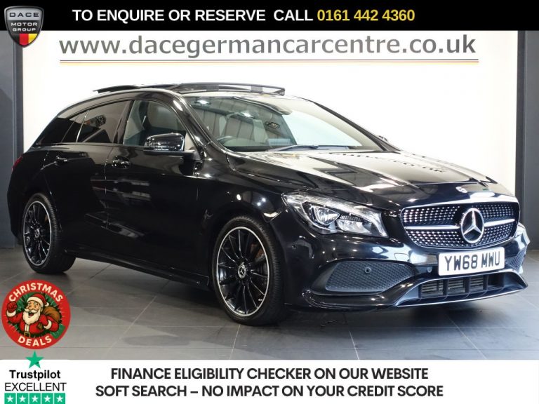 Used 2019 BLACK MERCEDES-BENZ CLA Estate 1.6 CLA200 AMG Line Night Edition (Plus) Shooting Brake 5dr Petrol 7G-DCT Euro 6 (s/s) (156 ps) Â£6275 EXTRAS PETROL (reg. 2019-01-30) (Automatic) for sale in Stockport