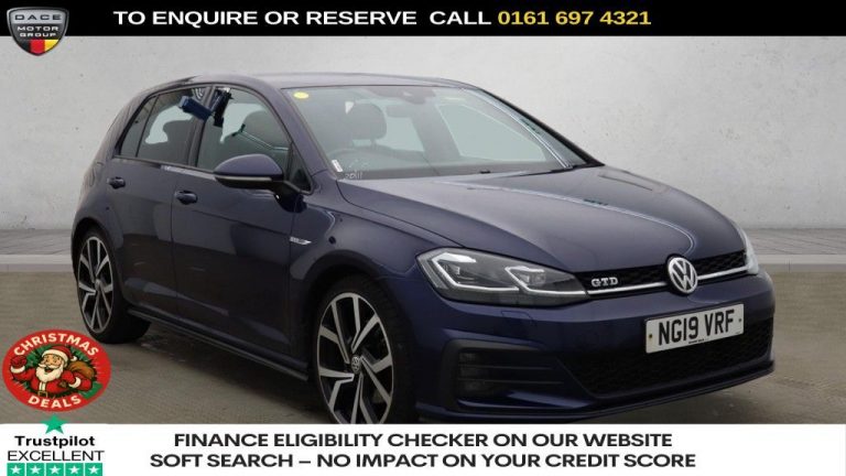 Used 2019 BLUE VOLKSWAGEN GOLF Hatchback 2.0 TDI GTD Hatchback 5dr Diesel DSG Euro 6 (s/s) (184 ps) DIESEL (reg. 2019-05-08) (Automatic) for sale in Stockport