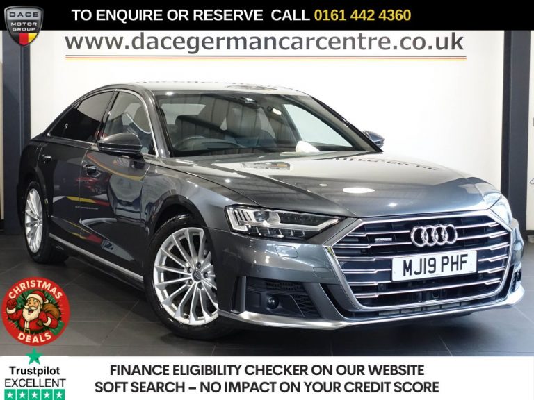 Used 2019 GREY AUDI A8 Saloon 3.0 TDI V6 50 S line Saloon 4dr Diesel Tiptronic quattro Euro 6 (s/s) (286 ps) DIESEL (reg. 2019-03-26) (Automatic) for sale in Stockport