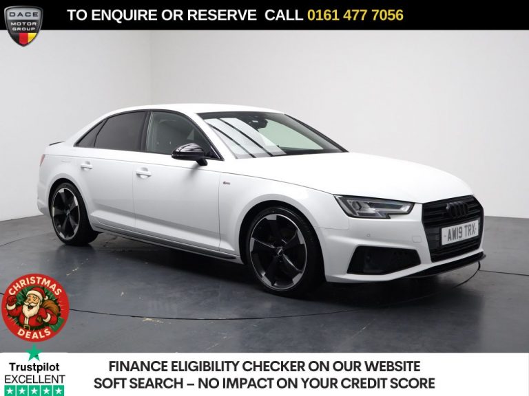 Used 2019 WHITE AUDI A4 Saloon 2.0 TFSI 35 Black Edition Saloon 4dr Petrol S Tronic Euro 6 (s/s) (150 ps) PETROL (reg. 2019-07-30) (Automatic) for sale in Stockport