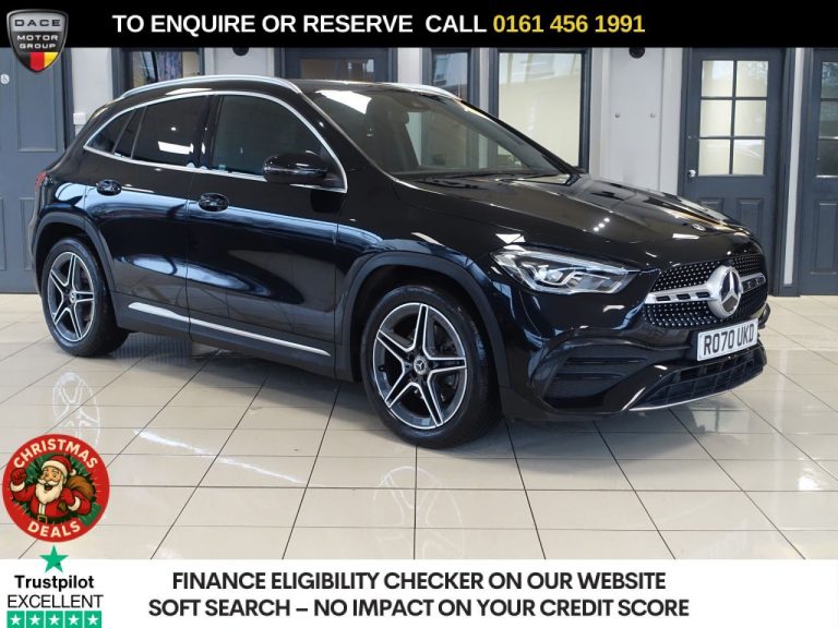 Used 2020 BLACK MERCEDES-BENZ GLA SUV 1.3 GLA200 AMG Line SUV 5dr Petrol 7G-DCT Euro 6 (s/s) (163 ps) PETROL (reg. 2020-11-03) (Automatic) for sale in Stockport