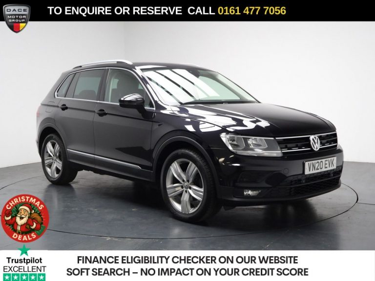 Used 2020 BLACK VOLKSWAGEN TIGUAN SUV 1.5 TSI EVO Match SUV 5dr Petrol DSG Euro 6 (s/s) (150 ps) PETROL (reg. 2020-07-30) (Automatic) for sale in Stockport
