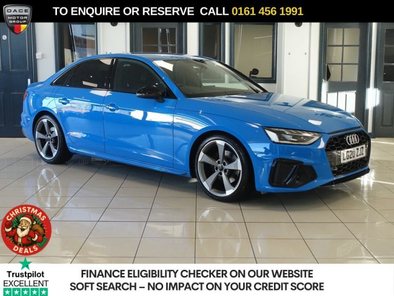 Used 2020 BLUE AUDI A4 Saloon 2.0 TFSI 35 Black Edition Saloon 4dr Petrol S Tronic Euro 6 (s/s) (150 ps) PETROL (reg. 2020-06-30) (Automatic) for sale in Stockport