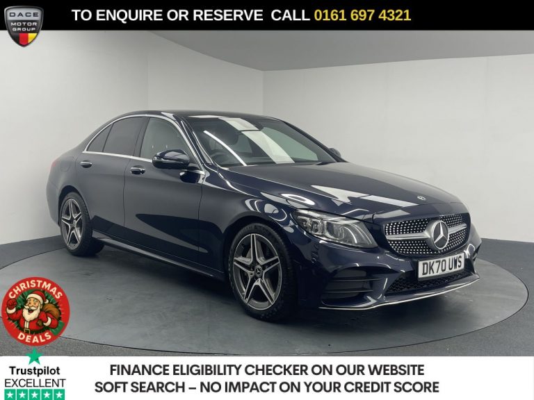 Used 2020 BLUE MERCEDES-BENZ C-CLASS Saloon 2.0 C300d AMG Line Edition (Premium Plus) Saloon 4dr Diesel G-Tronic+ Euro 6 (s/s) (245 ps) DIESEL (reg. 2020-09-02) (Automatic) for sale in Stockport