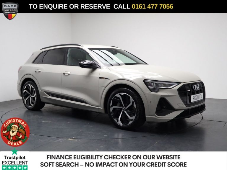 Used 2021 BEIGE AUDI E-TRON SUV 55 Black Edition SUV 5dr Electric Auto quattro 95kWh (408 ps) ELECTRIC (reg. 2021-03-02) (Automatic) for sale in Stockport
