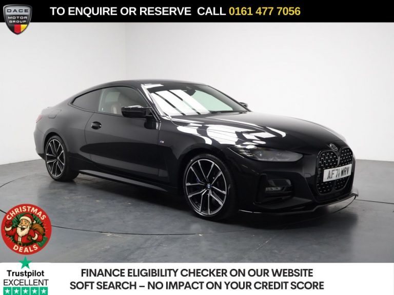 Used 2021 BLACK BMW 4 SERIES Coupe 2.0 430i M Sport Coupe 2dr Petrol Auto Euro 6 (s/s) (245 ps) PETROL (reg. 2021-10-08) (Automatic) for sale in Stockport