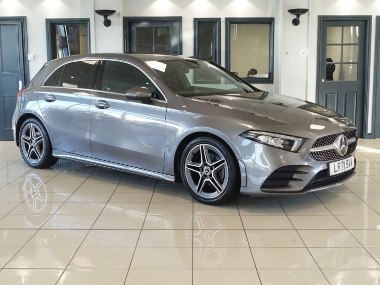 Used 2021 GREY MERCEDES-BENZ A-CLASS Hatchback 2.0 A180d AMG Line Hatchback 5dr Diesel 8G-DCT Euro 6 (s/s) (116 ps) DIESEL (reg. 2021-10-28) (Automatic) for sale in Stockport