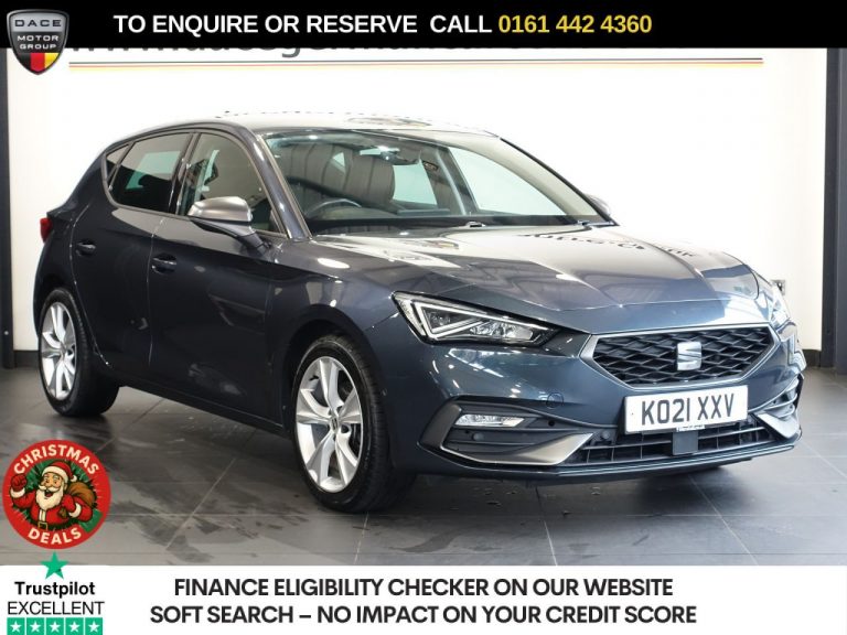 Used 2021 GREY SEAT LEON Hatchback 1.0 eTSI MHEV FR Hatchback 5dr Petrol Hybrid DSG Euro 6 (s/s) (110 ps) PETROL HYBRID (reg. 2021-07-09) (Automatic) for sale in Stockport