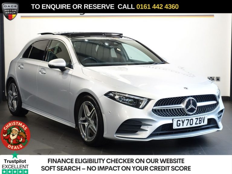 Used 2021 SILVER MERCEDES-BENZ A-CLASS Hatchback 2.0 A250 AMG Line (Premium Plus 2) Hatchback 5dr Petrol 7G-DCT Euro 6 (s/s) (224 ps) PETROL (reg. 2021-02-16) (Automatic) for sale in Stockport