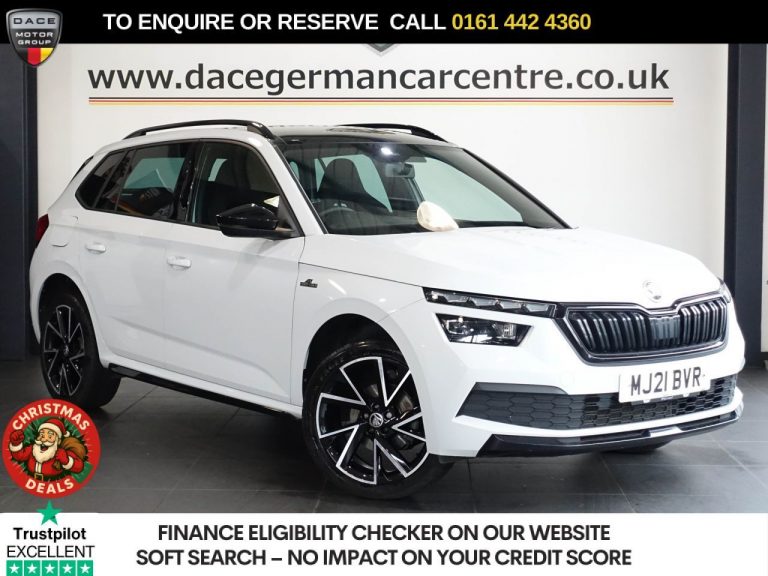 Used 2021 WHITE SKODA KAMIQ SUV 1.5 TSI ACT Monte Carlo SUV 5dr Petrol DSG Euro 6 (s/s) (150 ps) PETROL (reg. 2021-03-31) (Automatic) for sale in Stockport