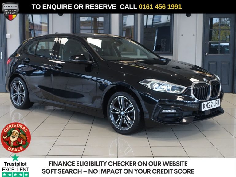 Used 2022 BLACK BMW 1 SERIES Hatchback 1.5 116d Sport (LCP) Hatchback 5dr Diesel DCT Euro 6 (s/s) (116 ps) DIESEL (reg. 2022-03-18) (Automatic) for sale in Stockport