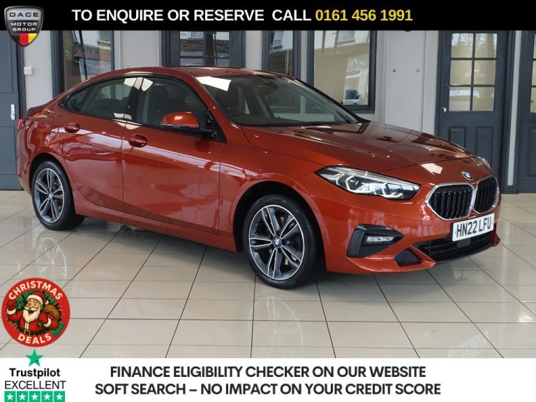 Used 2022 ORANGE BMW 2 SERIES GRAN COUPE Saloon 1.5 218i Sport (LCP) Saloon 4dr Petrol DCT Euro 6 (s/s) (136 ps) PETROL (reg. 2022-04-22) (Automatic) for sale in Stockport