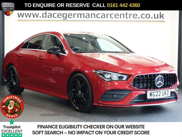 Used 2022 RED MERCEDES-BENZ CLA Saloon 1.3 CLA180 AMG Line Coupe 4dr Petrol 7G-DCT Euro 6 (s/s) (136 ps) PETROL (reg. 2022-07-31) (Automatic) for sale in Stockport