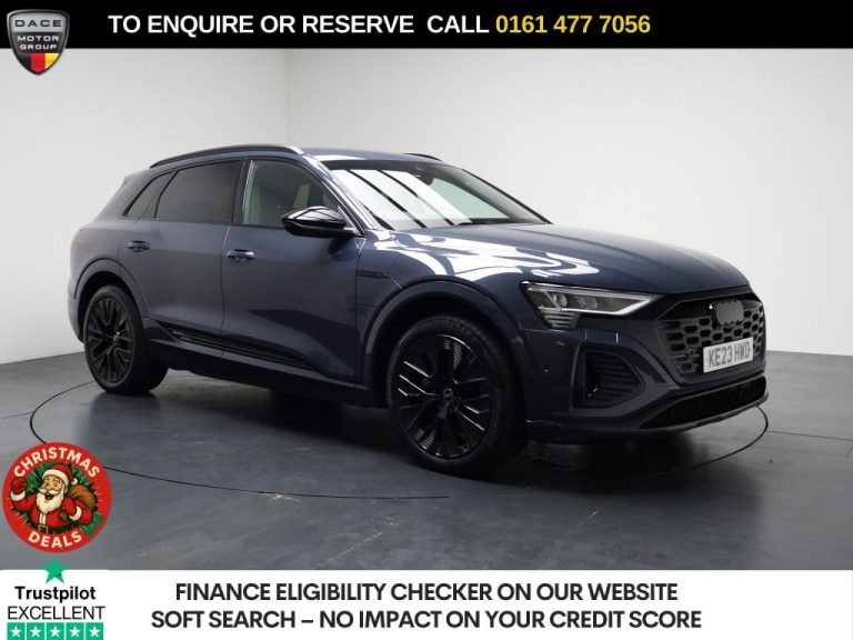 Used 2023 BLUE AUDI Q8 E-TRON SUV 55 Black Edition SUV 5dr Electric Auto quattro 114kWh (11kW Charger) (408 ps) ELECTRIC (reg. 2023-06-30) (Automatic) for sale in Stockport