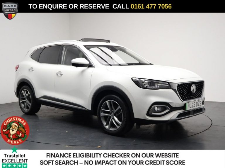 Used 2023 WHITE MG MG HS SUV 1.5 T-GDI 16.6kWh Exclusive SUV 5dr Petrol Plug-in Hybrid Auto Euro 6 (s/s) (258 ps) PETROL PLUG-IN HYBRID (reg. 2023-07-31) (Automatic) for sale in Stockport