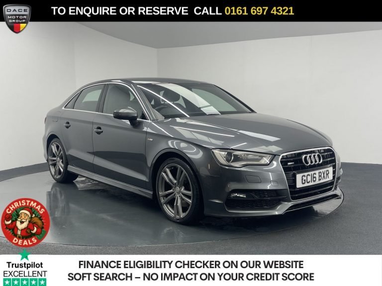 Used 2016 GREY AUDI A3 Saloon 2.0 TDI S line Saloon 4dr Diesel S Tronic quattro Euro 6 (s/s) (Nav) (184 ps) DIESEL (reg. 2016-06-30) (Automatic) for sale in Stockport