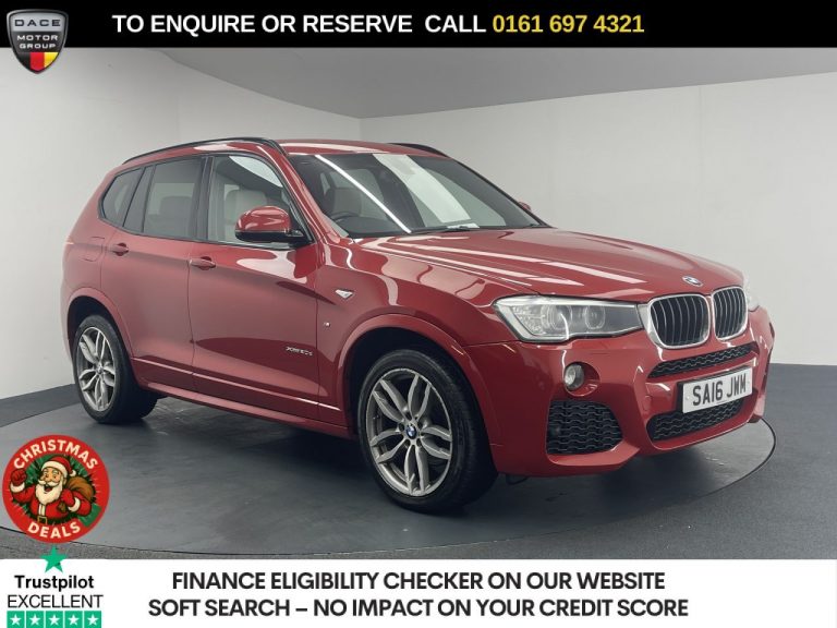 Used 2016 RED BMW X3 SUV 2.0 20d M Sport SUV 5dr Diesel Auto xDrive Euro 6 (s/s) (190 ps) DIESEL (reg. 2016-03-17) (Automatic) for sale in Stockport
