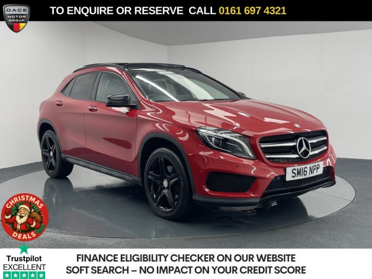 Used 2016 RED MERCEDES-BENZ GLA SUV 2.1 GLA220d AMG Line (Premium Plus) SUV 5dr Diesel 7G-DCT 4MATIC Euro 6 (s/s) (177 ps) DIESEL (reg. 2016-06-07) (Automatic) for sale in Stockport