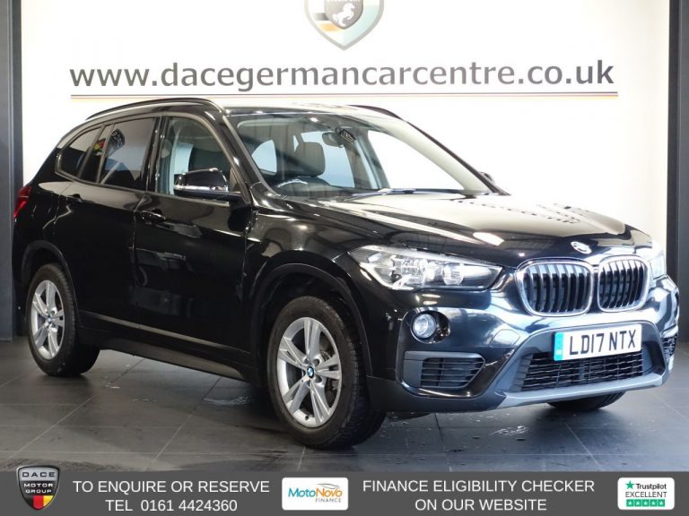 Used 2017 BLACK BMW X1 SUV 2.0 18d SE SUV 5dr Diesel Auto sDrive Euro 6 (s/s) (150 ps) DIESEL (reg. 2017-03-31) (Automatic) for sale in Stockport