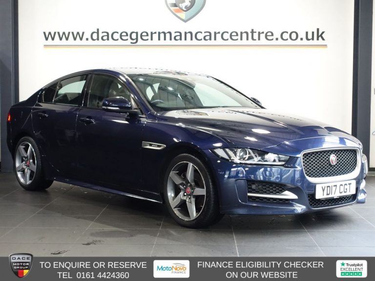 Used 2017 BLUE JAGUAR XE Saloon 2.0d R-Sport Saloon 4dr Diesel Auto Euro 6 (s/s) (180 ps) DIESEL (reg. 2017-08-14) (Automatic) for sale in Stockport
