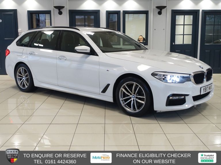 Used 2017 WHITE BMW 5 SERIES Estate 2.0 520d M Sport Touring 5dr Diesel Auto Euro 6 (s/s) (190 ps) DIESEL (reg. 2017-06-14) (Automatic) for sale in Stockport