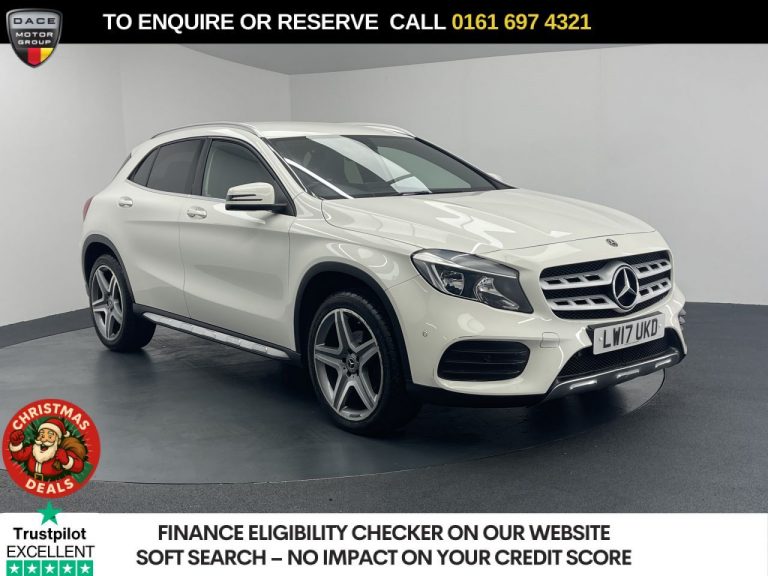 Used 2017 WHITE MERCEDES-BENZ GLA SUV 1.6 GLA200 AMG Line (Executive) SUV 5dr Petrol 7G-DCT Euro 6 (s/s) (156 ps) PETROL (reg. 2017-08-26) (Automatic) for sale in Stockport