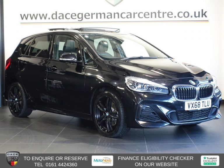 Used 2018 BLACK BMW 2 SERIES ACTIVE TOURER MPV 1.5 225xe 7.6kWh M Sport (Premium) MPV 5dr Petrol Plug-in Hybrid Auto 4WD Euro 6 (s/s) (224 ps) PETROL PLUG-IN HYBRID (reg. 2018-11-20) (Automatic) for sale in Stockport