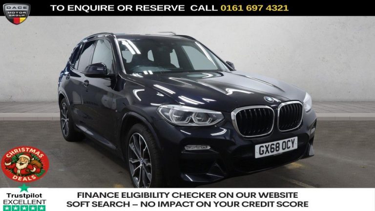 Used 2018 BLACK BMW X3 SUV 3.0 30d M Sport SUV 5dr Diesel Auto xDrive Euro 6 (s/s) (265 ps) DIESEL (reg. 2018-11-08) (Automatic) for sale in Stockport