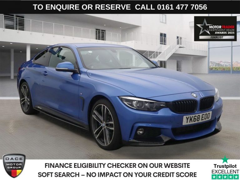 Used 2018 BLUE BMW 4 SERIES Coupe 3.0 430d M Sport Coupe 2dr Diesel Auto xDrive Euro 6 (s/s) (258 ps) DIESEL (reg. 2018-10-31) (Automatic) for sale in Stockport